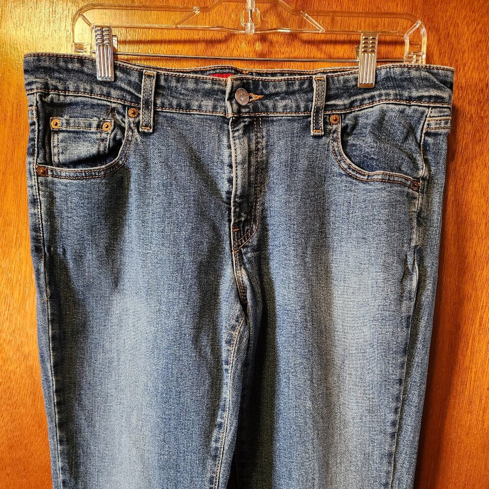 Women's Size 11 JR Levi's 524 Super Low Stretch Boot Cut Denim Blue Jeans